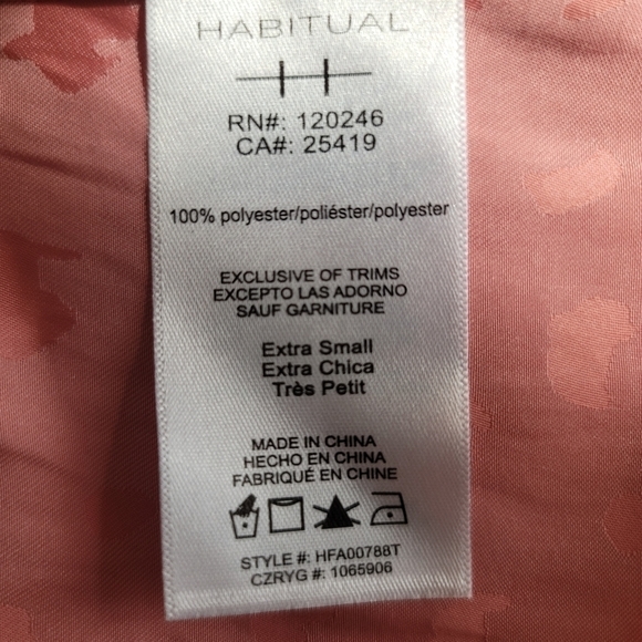 NWT  Nordstrom Habitual Printed Camisole Top in Peach Size Small - Picture 15 of 15